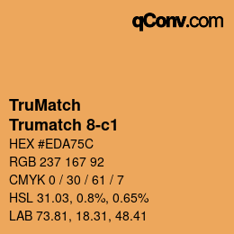 Code couleur: TruMatch - Trumatch 8-c1 | qconv.com