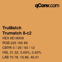 Color code: TruMatch - Trumatch 8-c2 | qconv.com