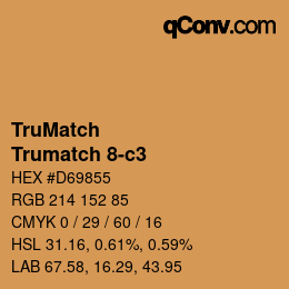 Color code: TruMatch - Trumatch 8-c3 | qconv.com