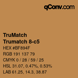 Código de color: TruMatch - Trumatch 8-c5 | qconv.com