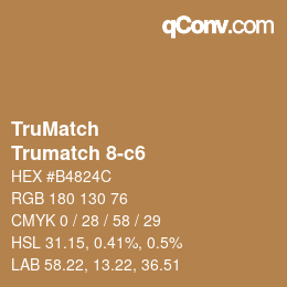 Código de color: TruMatch - Trumatch 8-c6 | qconv.com