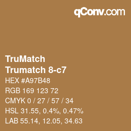 Código de color: TruMatch - Trumatch 8-c7 | qconv.com