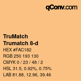 Color code: TruMatch - Trumatch 8-d | qconv.com