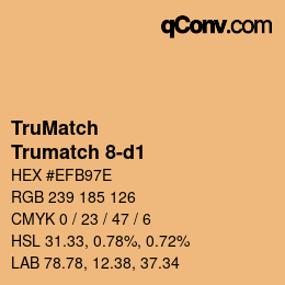 Color code: TruMatch - Trumatch 8-d1 | qconv.com
