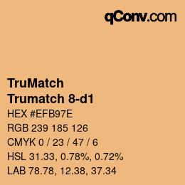 Color code: TruMatch - Trumatch 8-d1 | qconv.com