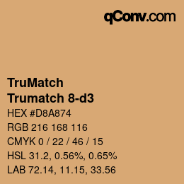 Código de color: TruMatch - Trumatch 8-d3 | qconv.com