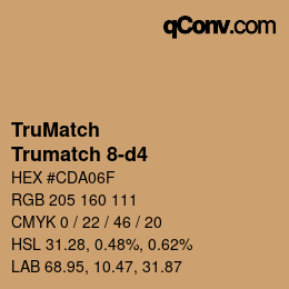 カラーコード: TruMatch - Trumatch 8-d4 | qconv.com