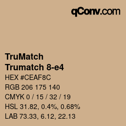 Code couleur: TruMatch - Trumatch 8-e4 | qconv.com