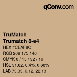 Code couleur: TruMatch - Trumatch 8-e4 | qconv.com