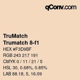 Color code: TruMatch - Trumatch 8-f1 | qconv.com