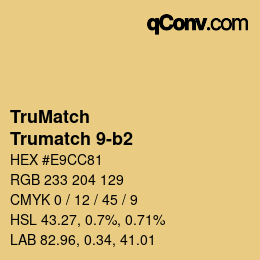 Code couleur: TruMatch - Trumatch 9-b2 | qconv.com