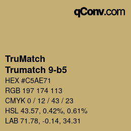 Color code: TruMatch - Trumatch 9-b5 | qconv.com