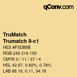 Código de color: TruMatch - Trumatch 9-c1 | qconv.com