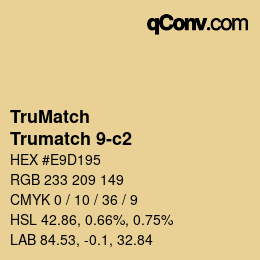 Farbcode: TruMatch - Trumatch 9-c2 | qconv.com