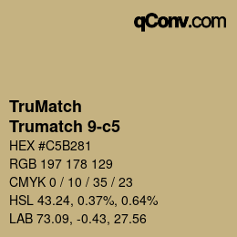 Color code: TruMatch - Trumatch 9-c5 | qconv.com