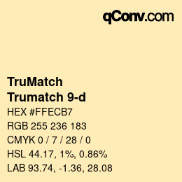 Code couleur: TruMatch - Trumatch 9-d | qconv.com