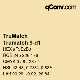 カラーコード: TruMatch - Trumatch 9-d1 | qconv.com