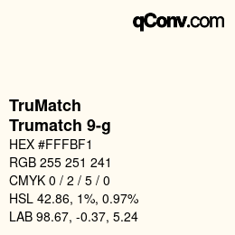 Farbcode: TruMatch - Trumatch 9-g | qconv.com
