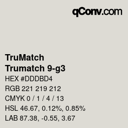 Farbcode: TruMatch - Trumatch 9-g3 | qconv.com