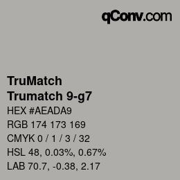 Farbcode: TruMatch - Trumatch 9-g7 | qconv.com