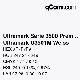 カラーコード: Ultramark Serie 3500 Premium - Ultramark U3501M Weiss | qconv.com