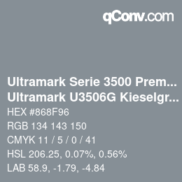 カラーコード: Ultramark Serie 3500 Premium - Ultramark U3506G Kieselgrau | qconv.com