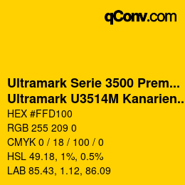 Farbcode: Ultramark Serie 3500 Premium - Ultramark U3514M Kanariengelb | qconv.com