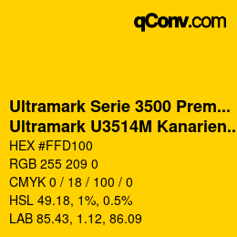 Código de color: Ultramark Serie 3500 Premium - Ultramark U3514M Kanariengelb | qconv.com