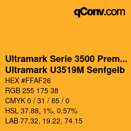 カラーコード: Ultramark Serie 3500 Premium - Ultramark U3519M Senfgelb | qconv.com