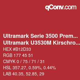 カラーコード: Ultramark Serie 3500 Premium - Ultramark U3530M Kirschrot | qconv.com