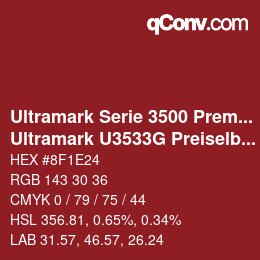 Código de color: Ultramark Serie 3500 Premium - Ultramark U3533G Preiselbeerrot | qconv.com