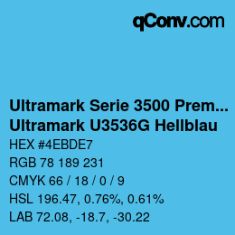 Código de color: Ultramark Serie 3500 Premium - Ultramark U3536G Hellblau | qconv.com