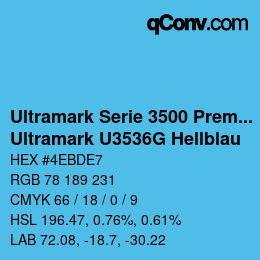 カラーコード: Ultramark Serie 3500 Premium - Ultramark U3536G Hellblau | qconv.com