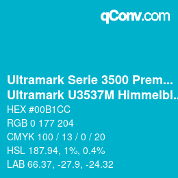 カラーコード: Ultramark Serie 3500 Premium - Ultramark U3537M Himmelblau | qconv.com