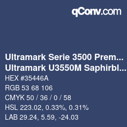 Código de color: Ultramark Serie 3500 Premium - Ultramark U3550M Saphirblau | qconv.com