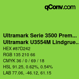 カラーコード: Ultramark Serie 3500 Premium - Ultramark U3554M Lindgruen | qconv.com