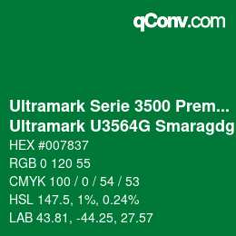 Código de color: Ultramark Serie 3500 Premium - Ultramark U3564G Smaragdgruen | qconv.com