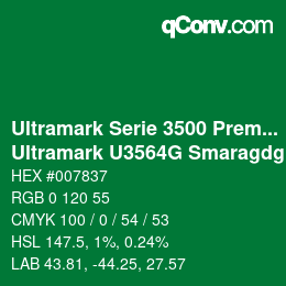 Code couleur: Ultramark Serie 3500 Premium - Ultramark U3564G Smaragdgruen | qconv.com