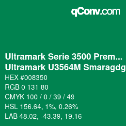 Code couleur: Ultramark Serie 3500 Premium - Ultramark U3564M Smaragdgruen | qconv.com