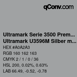 Code couleur: Ultramark Serie 3500 Premium - Ultramark U3596M Silber metallic | qconv.com