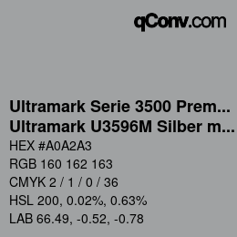 カラーコード: Ultramark Serie 3500 Premium - Ultramark U3596M Silber metallic | qconv.com