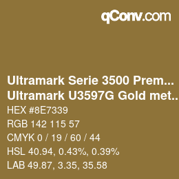 カラーコード: Ultramark Serie 3500 Premium - Ultramark U3597G Gold metallic | qconv.com