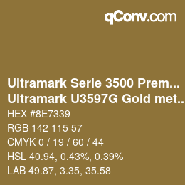 カラーコード: Ultramark Serie 3500 Premium - Ultramark U3597G Gold metallic | qconv.com