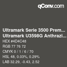 Código de color: Ultramark Serie 3500 Premium - Ultramark U3598G Anthrazit metallic | qconv.com