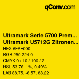 Código de color: Ultramark Serie 5700 Premium - Ultramark U5712G Zitronengelb | qconv.com