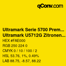 カラーコード: Ultramark Serie 5700 Premium - Ultramark U5712G Zitronengelb | qconv.com