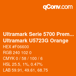 Farbcode: Ultramark Serie 5700 Premium - Ultramark U5723G Orange | qconv.com