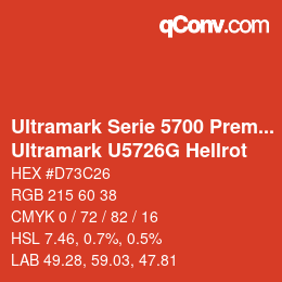 Código de color: Ultramark Serie 5700 Premium - Ultramark U5726G Hellrot | qconv.com