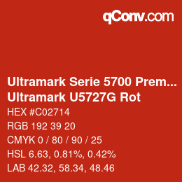 Code couleur: Ultramark Serie 5700 Premium - Ultramark U5727G Rot | qconv.com