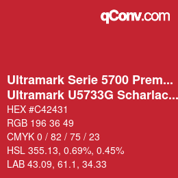 Farbcode: Ultramark Serie 5700 Premium - Ultramark U5733G Scharlachrot | qconv.com